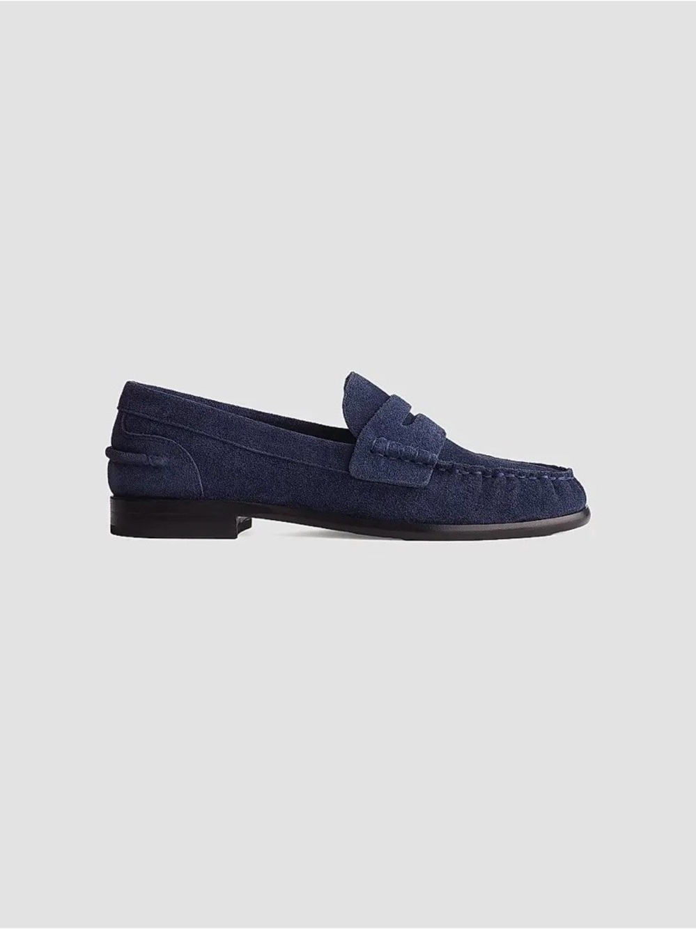 rag & bone Navy Suede Penny Loafers